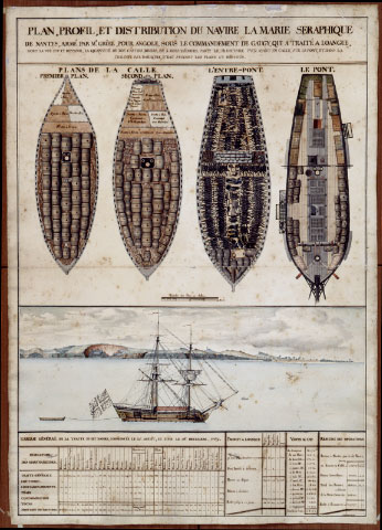 Layout of a slave ship